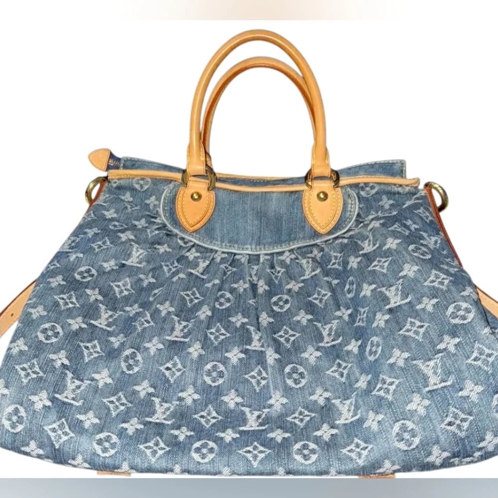 Louis Vuitton Blue Monogram Denim Neo Cabby GM Bag